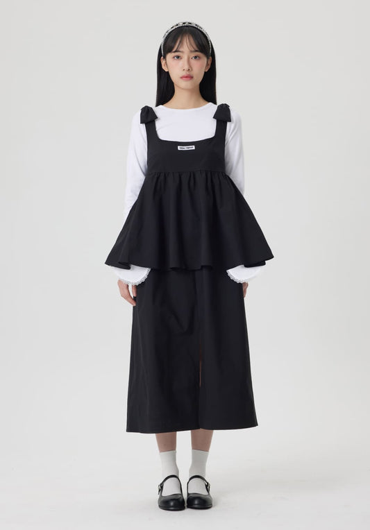 リボン フリルエプロン