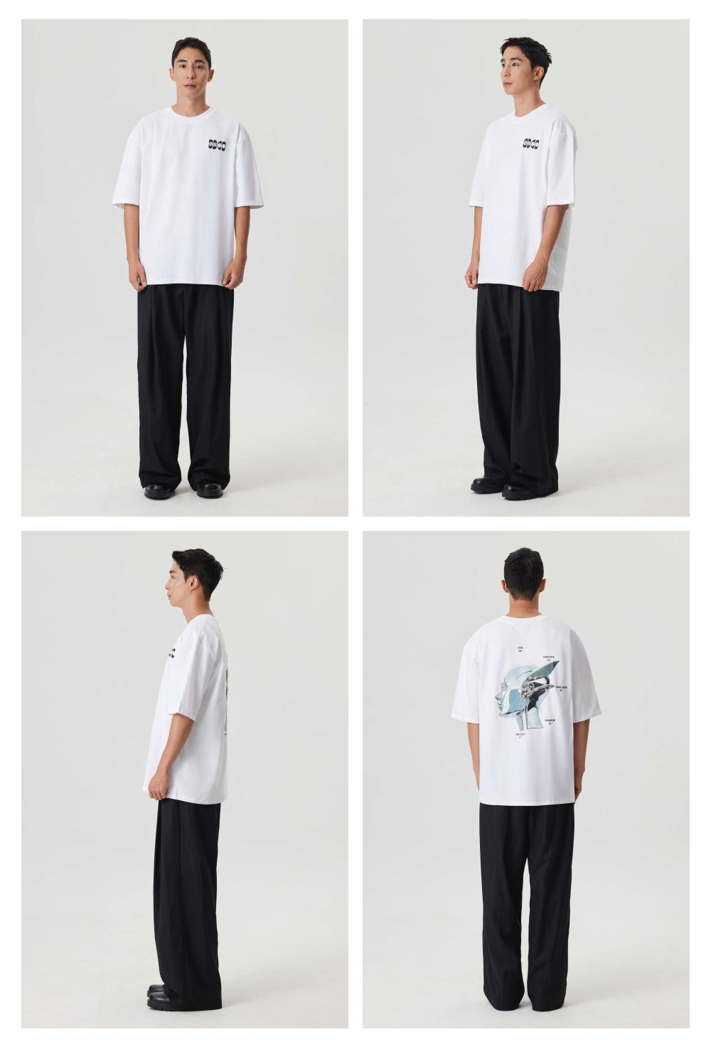 サイバー グラフィック Tシャツ ホワイト