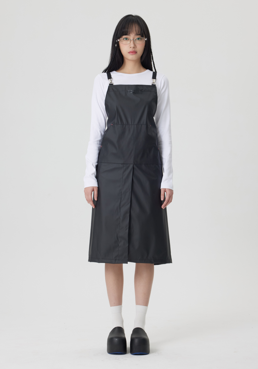 ピンクスモークレザーエプロン